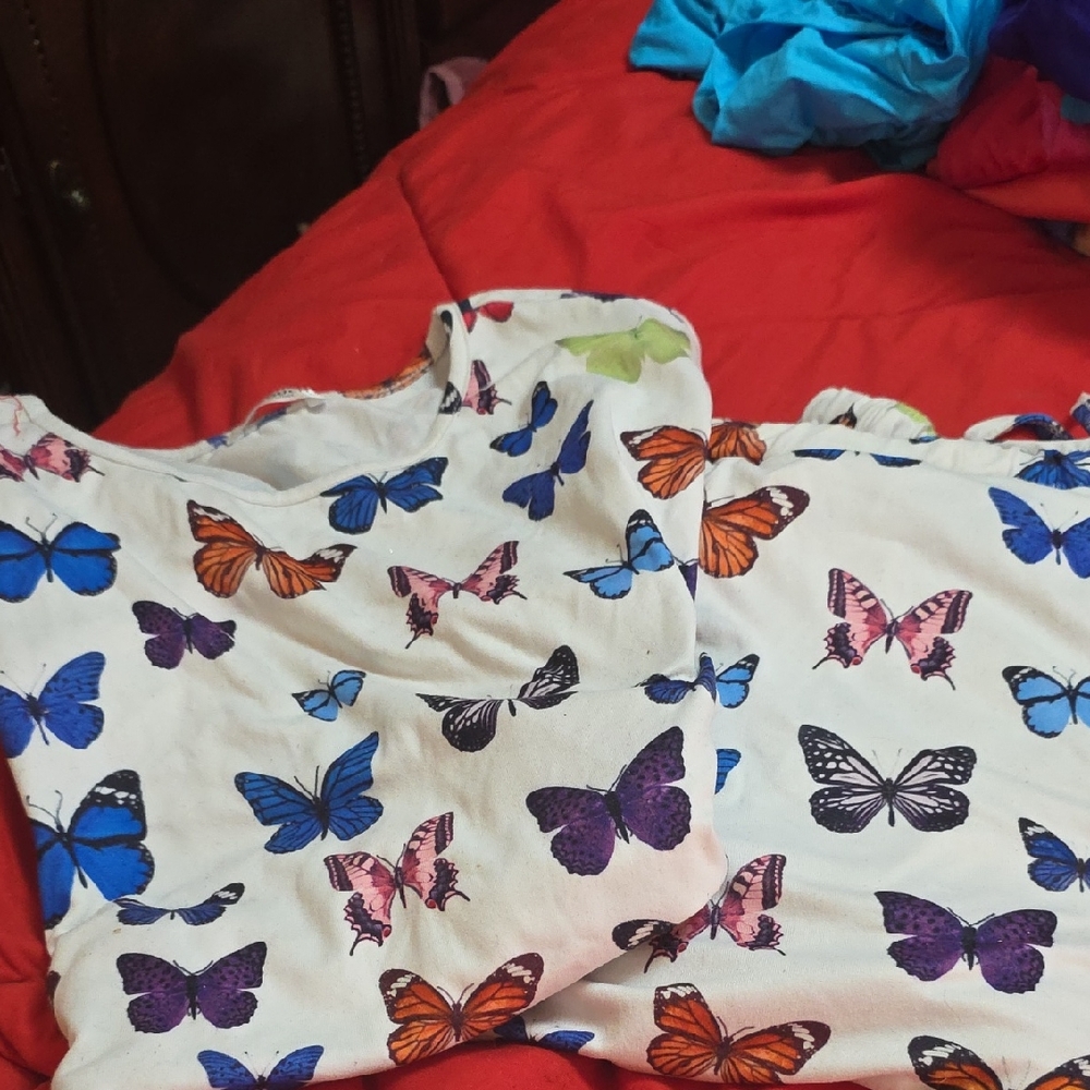 Butterfly Print Women's Pajama Set